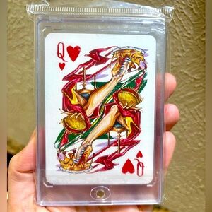 Christian Louboutin Collector’s Card - Queen of Hearts in Acrylic Case NEW